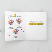 Carte Anniversaire de enfant de singe (Intérieur)