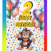 Carte Anniversaire de enfant de singe