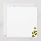 Carte Anniversaire de enfant de tournesol de vache (Dos)