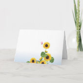 Carte Anniversaire de enfant de tournesol de vache (Dos)