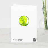 Carte Anniversaire de enfant déplaisant Vert Slime Monst (Dos)