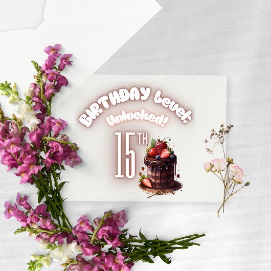 Carte anniversaire de enfant déverrouillée au nive