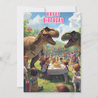Carte anniversaire de enfant Dinosaur