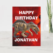 Carte Anniversaire de enfant Dinosaur (Devant)