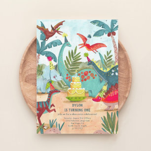 Carte anniversaire de enfant Dinosaur