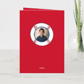 Carte Anniversaire de enfant du ballon rouge de baseball (Dos)