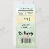 Carte Anniversaire de enfant Fun Rustic Festival (Dos)