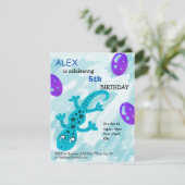 Carte Anniversaire de enfant Gecko Lizard (Debout devant)