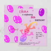 Carte Anniversaire de enfant Gecko Lizard (Devant / Derrière)