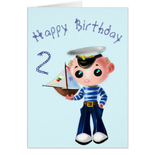 Carte Anniversaire de enfant Little Sailor