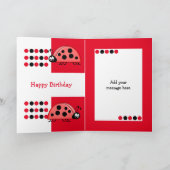 Carte Anniversaire de enfant noir rouge mignon (Intérieur)