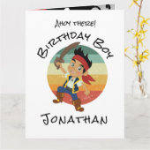 Carte anniversaire de enfant pirate (Fleur jaune)