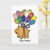 Carte Anniversaire de enfant : Rhino (Fleur jaune)