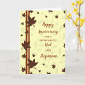 Carte Anniversaire de Fall Dad et StepMom (Fleur jaune)