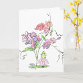 Carte Anniversaire de fée d'avril (Fleur jaune)