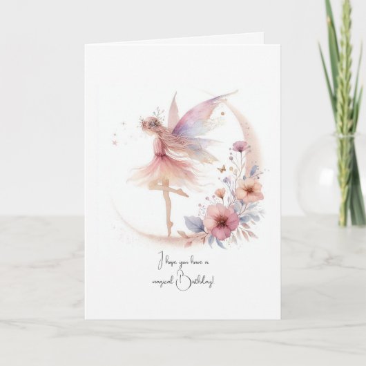 Carte Anniversaire de Fée Magique (Devant)