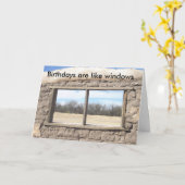 Carte Anniversaire de fenêtre de mission de Tumacacori (Fleur jaune)