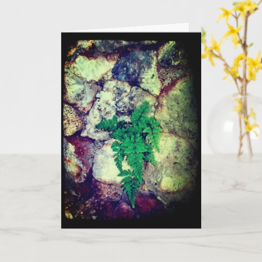 Carte Anniversaire de Fern et Geodes (Fleur jaune)