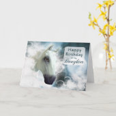 Carte Anniversaire de fille, cheval Arabe d'esprit (Fleur jaune)