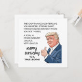 Carte Anniversaire de fille drôle  (Devant/Arrière en situation)