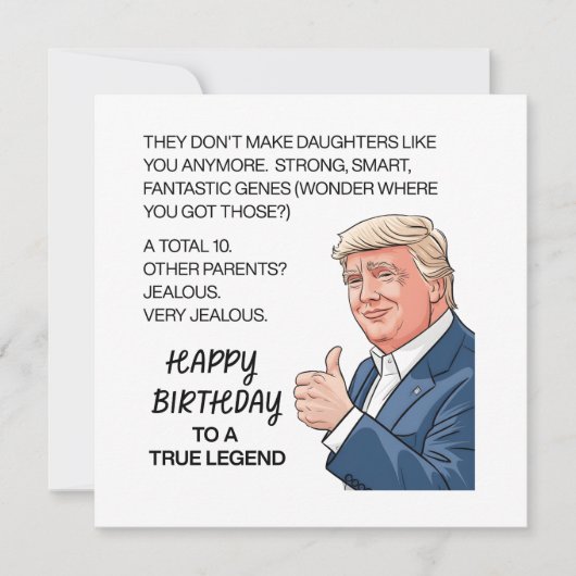 Carte Anniversaire de fille drôle  (Devant)