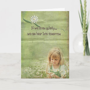 Carte anniversaire de fille en fleur sauvage