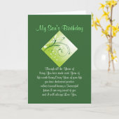 Carte Anniversaire de fils (Fleur jaune)