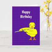 Carte Anniversaire de Fluth Chick (Fleur jaune)