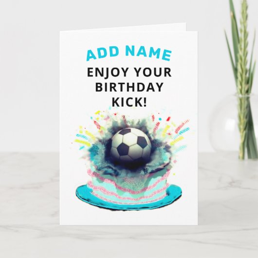 Carte Anniversaire de football amusant (Devant)