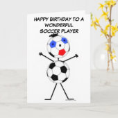 Carte Anniversaire de footballeur (Fleur jaune)