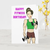 Carte Anniversaire de forme physique (Fleur jaune)