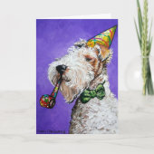 Carte Anniversaire de Fox Terrier (Devant)