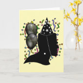 Carte Anniversaire de Frankenstein (Fleur jaune)