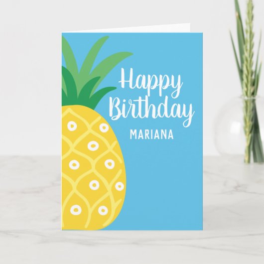 Carte Anniversaire de Fruits Tutti à l'ananas (Devant)