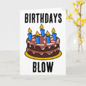 CARTE ANNIVERSAIRE DE FUNNY CAKE GREETING CARD (Fleur jaune)