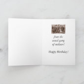 Carte Anniversaire de Gang Vintage Cowboys Fun (Intérieur)