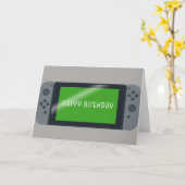 Carte Anniversaire de garçons de dispositif de jeu (Fleur jaune)