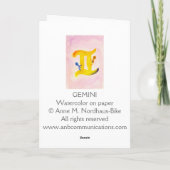 Carte Anniversaire de Gemini (Dos)