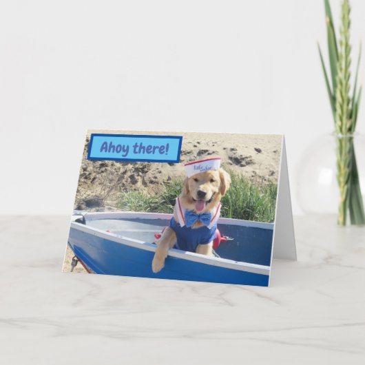 Carte Anniversaire de Golden Retriever (Devant)