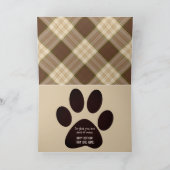 Carte anniversaire de golden retriever sur l'os (Intérieur)