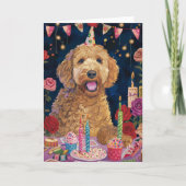 Carte Anniversaire de Goldendoodle (Devant)