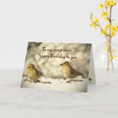 Carte Anniversaire de Goldfinch et Pine Siskin (Fleur jaune)
