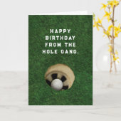 Carte Anniversaire de golf drôle (Fleur jaune)