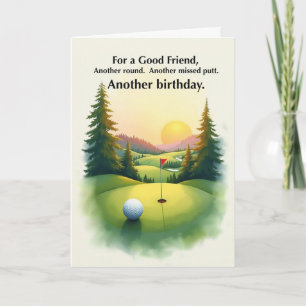 Carte Anniversaire de golf drôle d'ami Humour de putt ma