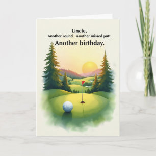 Carte Anniversaire de golf Oncle Drôle Humour de Putt Ma