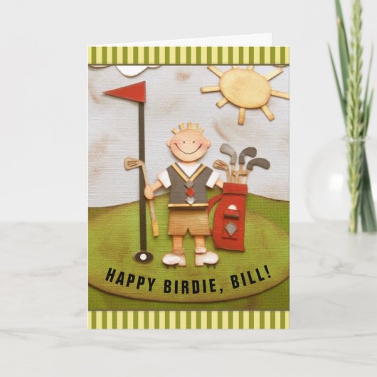 Carte anniversaire de golf personnalisé (Devant)