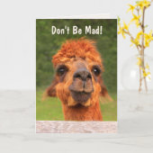 Carte Anniversaire de Goofy Llama (Fleur jaune)