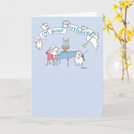 CARTE ANNIVERSAIRE DE GOPHER BAROQUE (Fleur jaune)