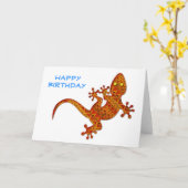 Carte Anniversaire de Gordon Gecko (Fleur jaune)
