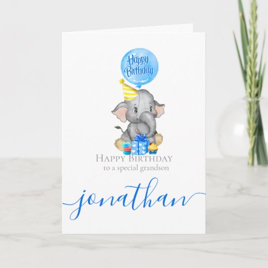 Carte Anniversaire de Grand-Fils Inoubliable ! (Devant)